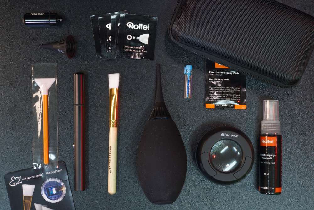 Werkzeuge und Hilfsmittel zur Sensorreinigung und Kamerapflege